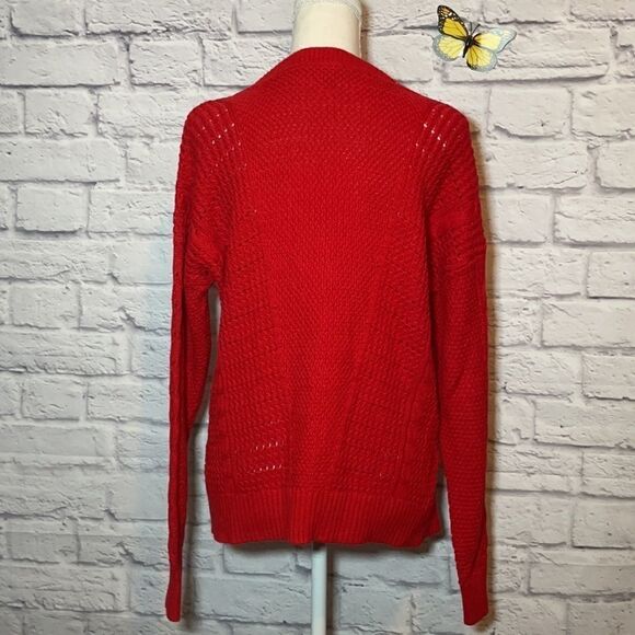 TOMMY Hilfiger Cable Knit Long Sleeve Sweater 100% Cotton Size Medium - Picture 6 of 10